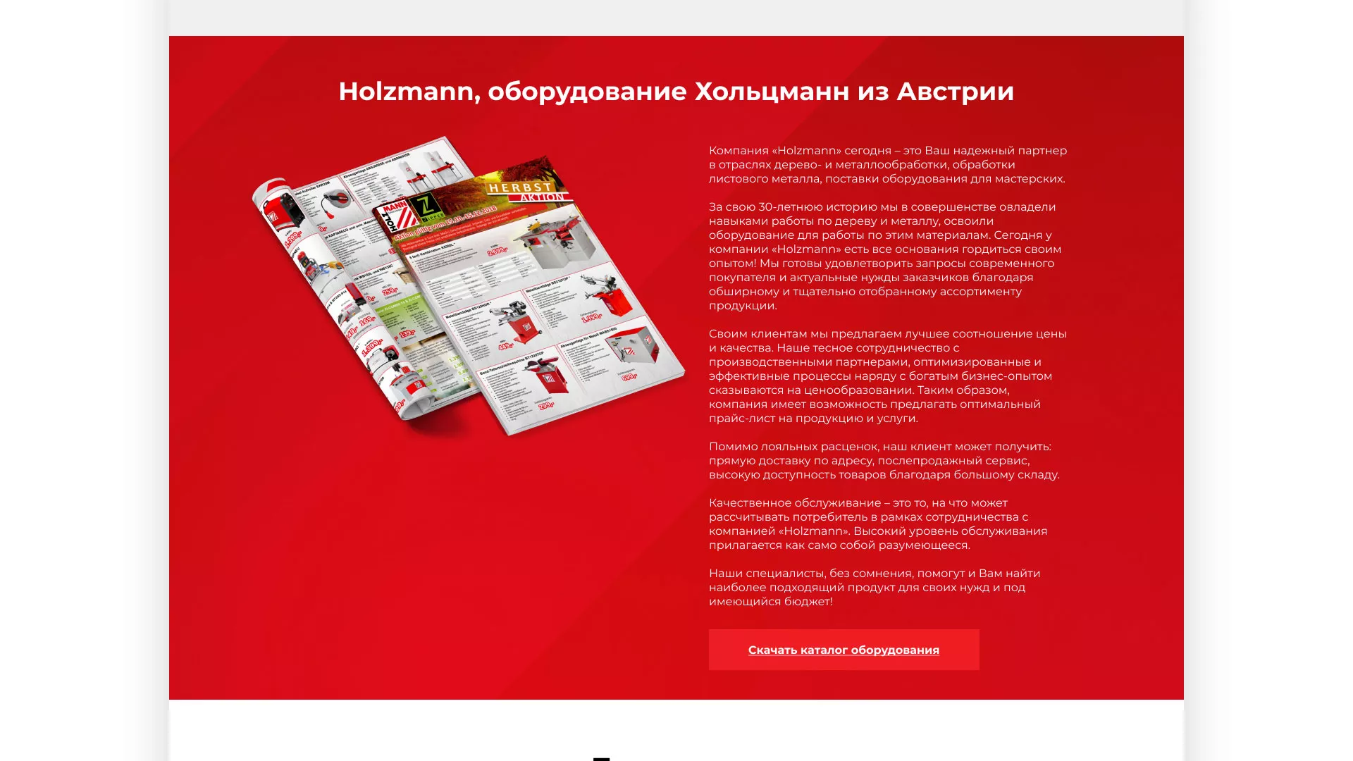 Создание сайта компании «HOLZMANN Maschinen GmbH» в Себеже